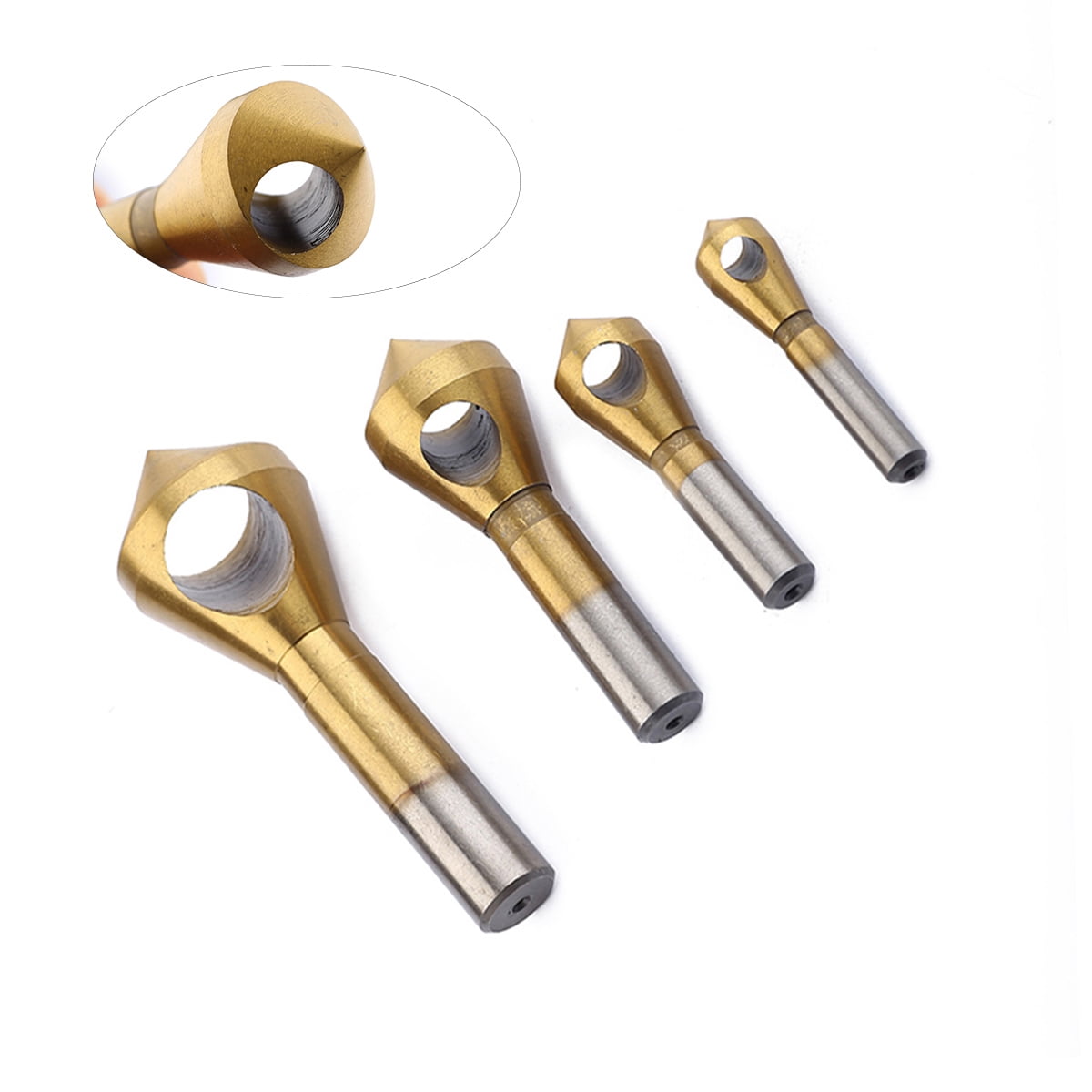 OATIPHO Chamfer Deburring Tool Golden 4 Pcs for Cutting Tools in ...