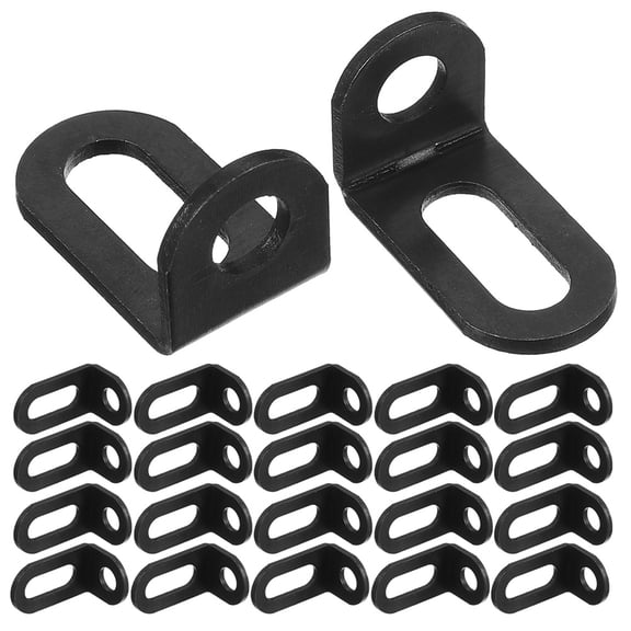 OATIPHO L-Shape Shelf Support Brackets Black 40Pcs for Factory Repair Projects