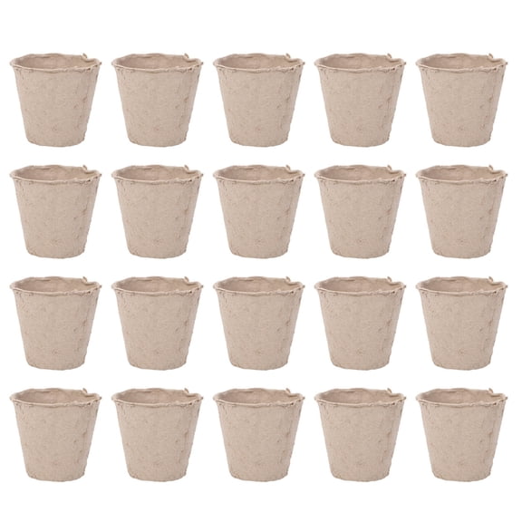 OATIPHO Gardening Pots Beige Biodegradable Pulp for Plant Cultivation 40Pcs