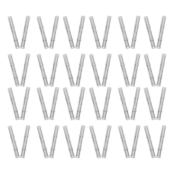 MUSEYA 45 Sets Binders Ring Replacement for Document Organization Silver Metal Professional Office Supplies