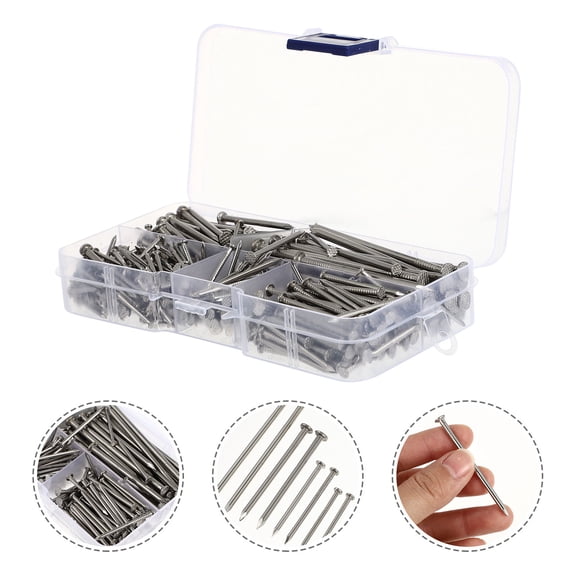 OATIPHO  460Pcs Rust-Resistant Nails Assortment Kit for Woodwork Projects