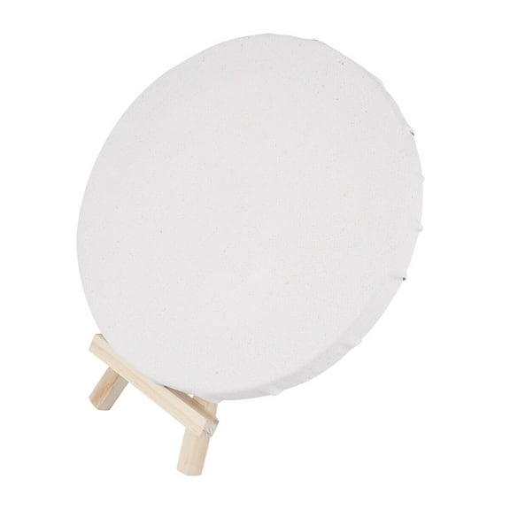 OATIPHO 4Pcs Small Round Art Panels Canvas Frame Set for Drawing Use Indoor Outdoor Painting