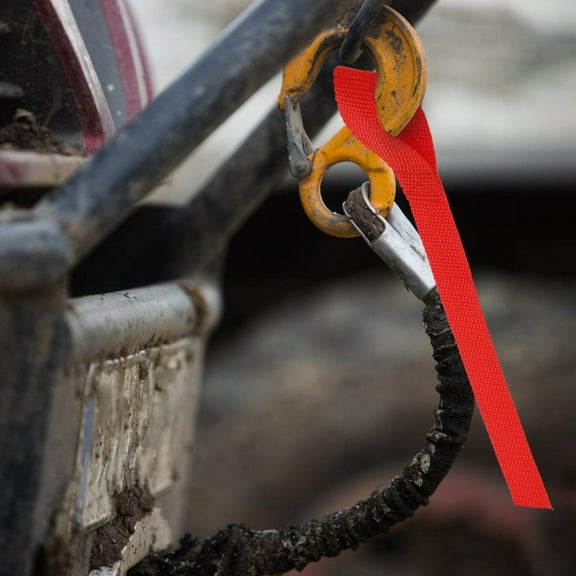 OATIPHO 4Pcs High Tensile Red Trailer Winch Strap for Secure Cargo Handling