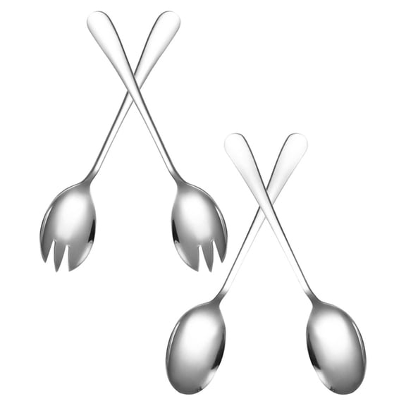 MUSEYA Stainless Steel Serving Spoons Modern Design 4Pcs