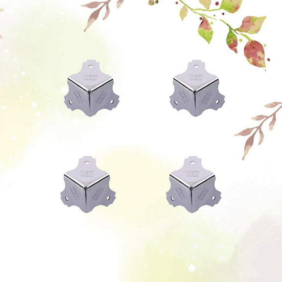 OATIPHO 4Pcs Plated Silver Corner Guard Metal Protector for Box Case Durable and Practical Use