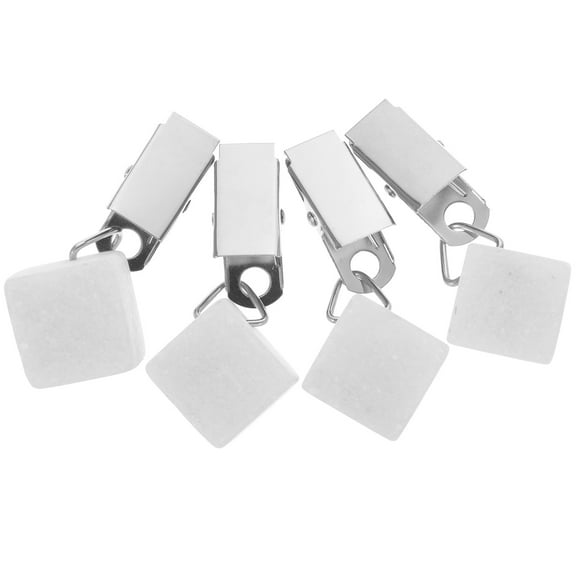 OATIPHO 4Pcs Reusable White Tablecloth Weights with Clips for Outdoor Events