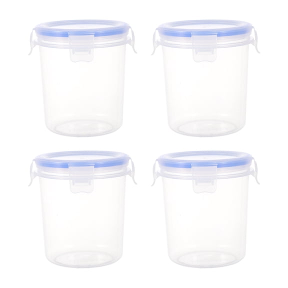 OATIPHO 4Pcs Creative Grains Box Transparent Storage Jar for Coffee Tea and Snacks