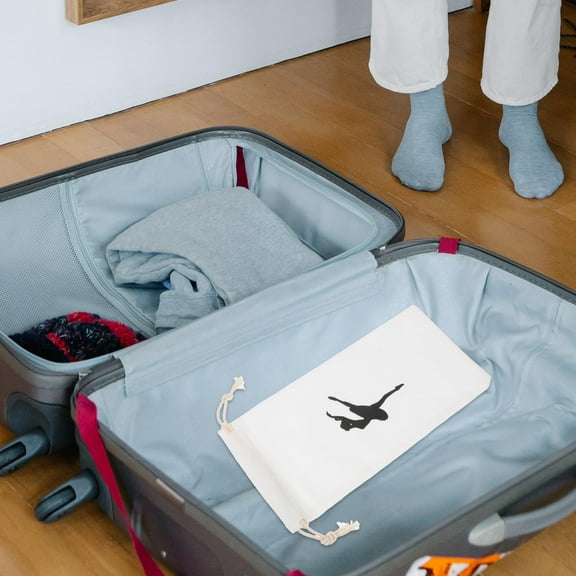 MUSEYA 4pcs Dancing Shoe Bags Black Multi Functional Storage for Dance Accessories