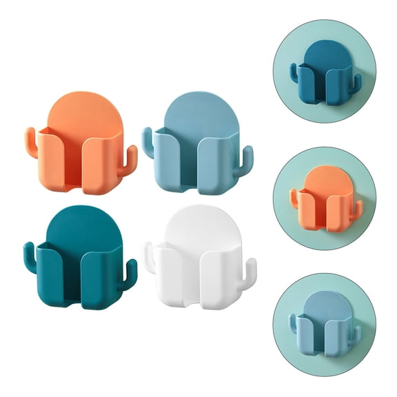 OATIPHO 4Pcs Cellphone Racks and Remote Control Holders Wall Mounted Assorted Color for Home Use