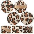 thumbnail image 1 of MUSEYA 4pcs Leopard Print Makeup Soft Cosmetics Powder Applicators For Loose Powder For Home Salon Use Makeup Lovers, 1 of 8