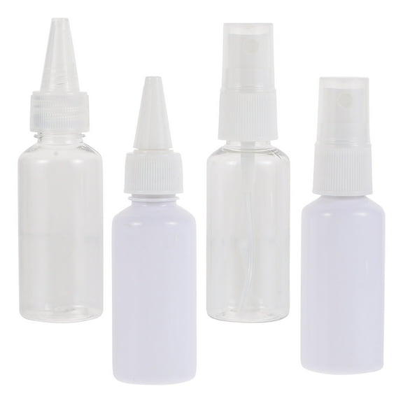 OATIPHO 4Pcs Transparent Food Grade Pet Dropping Bottle for Storage Use