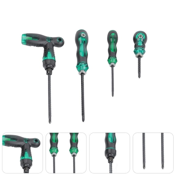MUSEYA 4pcs Small Screw Driver Set for Workshop Use with Precision Design