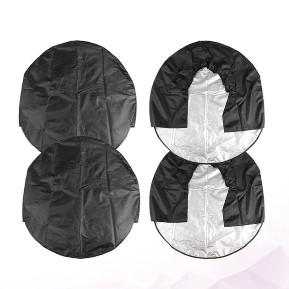 OATIPHO 4Pcs Tire Cover Black Durable Material for Car and Truck Wheel Storage