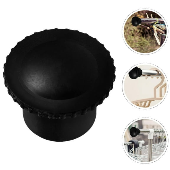 MUSEYA 4pcs Universal Design Rod End Caps for Curtain Rod Accessories Prevent Movement Laundry Use