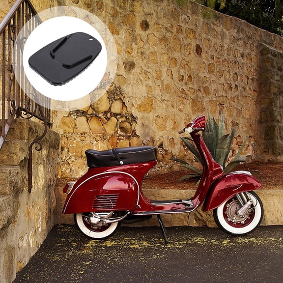 OATIPHO 4Pcs Motorcycle Side Stand Pads Black Durable Motorbike Kickstand Support Cushions