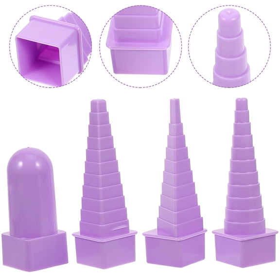 MUSEYA 4Pcs Purple Wire Winding Tower Paper Quilling Tool for Dorm and Home Use