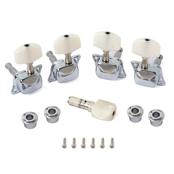 MUSEYA 5 Pcs Banjo Machine Heads in Silver for Efficient String Fixation
