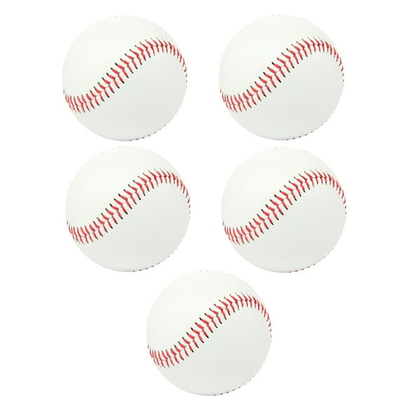 OATIPHO 5 Pcs Baseball Training Balls White PU Foam for Baseball Equipment Competition