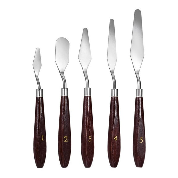 OATIPHO 5 Pcs Paint Tools Stainless Steel Random Handle Color Art Class Tools For Art Teachers