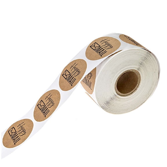 OATIPHO 500Pcs Kraft Paper Baking Packing Labels with Unique Letter Design for Candy Biscuit Bags