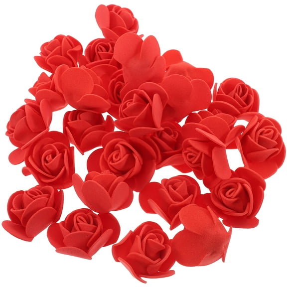OATIPHO 50Pcs Red Foam Artificial Rose Heads for Crafting Wedding Decorations and Floral Arrangements