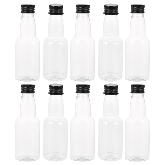 OATIPHO Reusable Beverage Bottles Transparent Plastic for Liquor and Juice Home Use 50Pcs