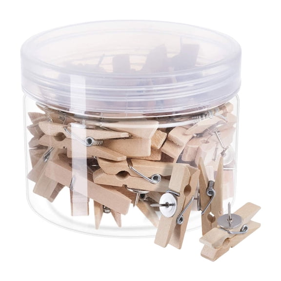 OATIPHO 50pcs Push Pin Clips for Bulletin Board Assorted Color Clamping Items