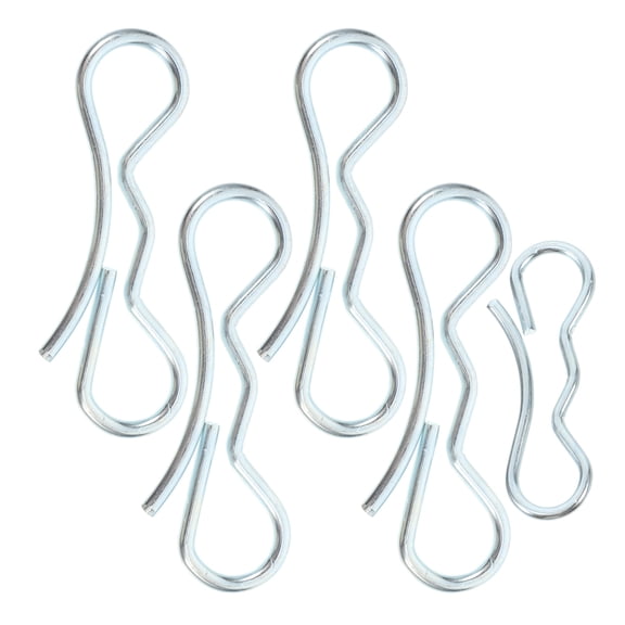 OATIPHO 5Pcs Versatile Plated Silver Deck Clips Bow Tie Lock Cotter Pins for Lawn Secure Fastening