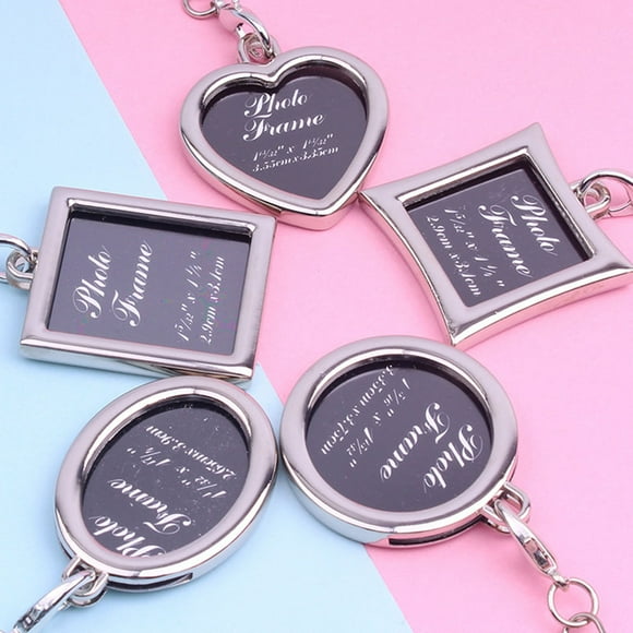 5Pack Couples Style Key Chain DIY Photo Insert for Lovers and Friends Celebrations
