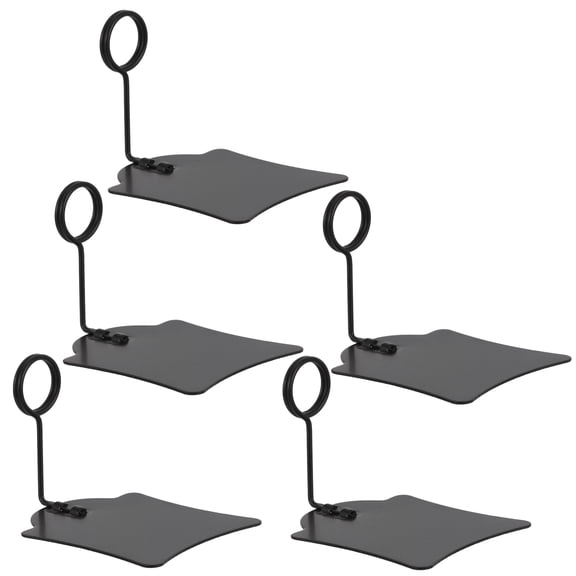 OATIPHO Metal Label Holder Black for Storage Use and Food Signs 5Pcs