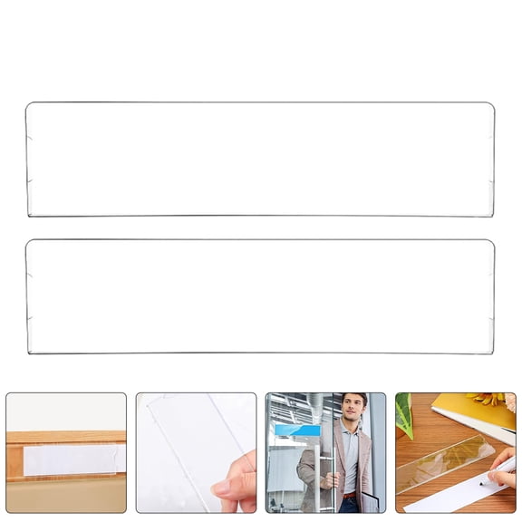 OATIPHO 5Pcs Acrylic Wall Mount Name Plate Holder Clear Transparent Bracket for Office Door Sign Display