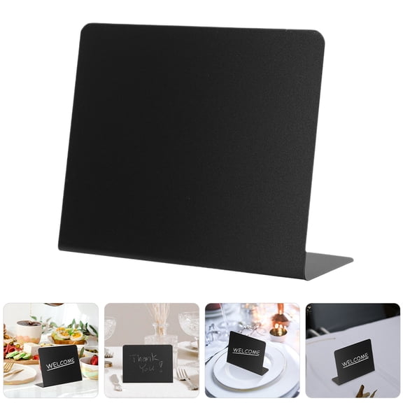 OATIPHO 5Pcs Chalkboard Table Signs Black Erasable Desktop Message Boards for Restaurant