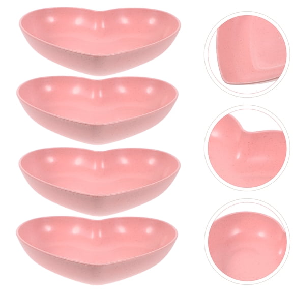 OATIPHO Decorative Hermit Crab Reptile Bowl Pink PP for Kitchen Use 5Pcs
