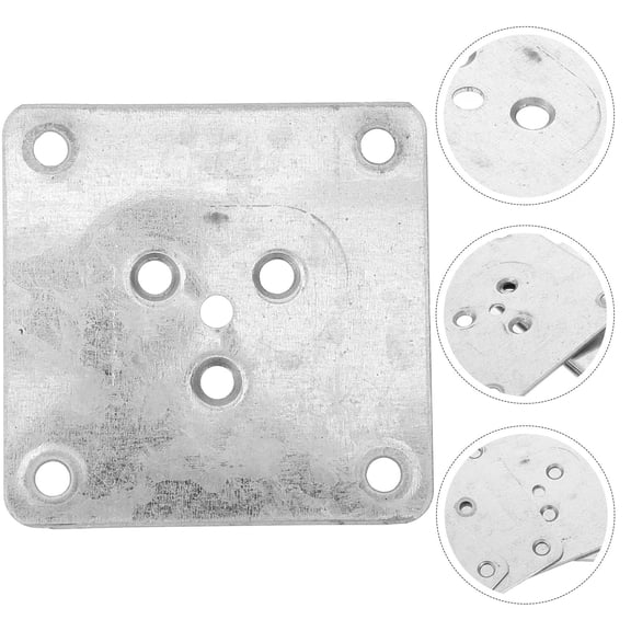 OATIPHO Furniture Feet Connectors, Plated Silver Iron Mounting Hardware for Wobbly Legs, 5Pcs