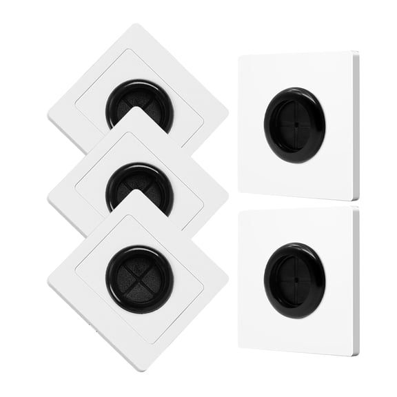 OATIPHO 5Pcs Multi Color Wall Plate with Rubber Gasket Cable Pass Through for Versatile Cable Management