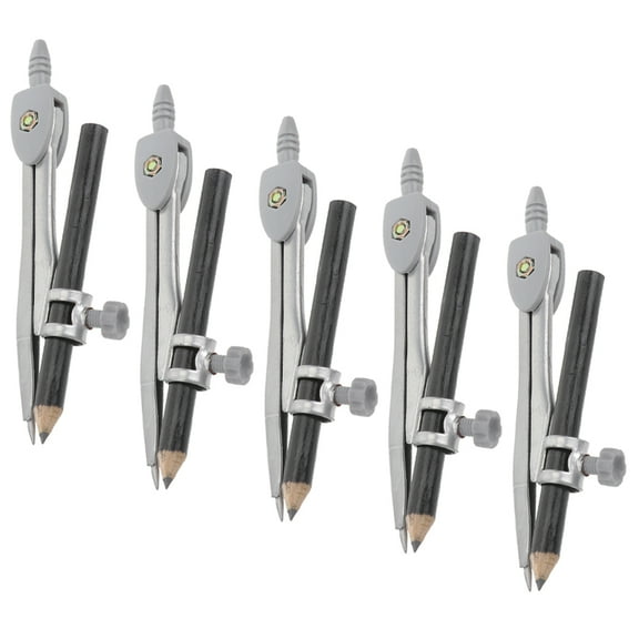 OATIPHO 5Pcs Reusable Pencil Compass with Comfortable Grip for Drafting and Woodworking