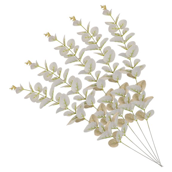OATIPHO 5Pcs Vivid Golden Artificial Plant Leaves Elegant Home Table Setting Decoration