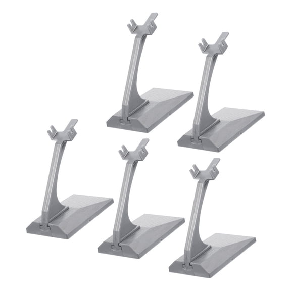 OATIPHO 5Pcs Grey Model Airplane Stands with Stable Flat Bottom for Desktop Display and Storage