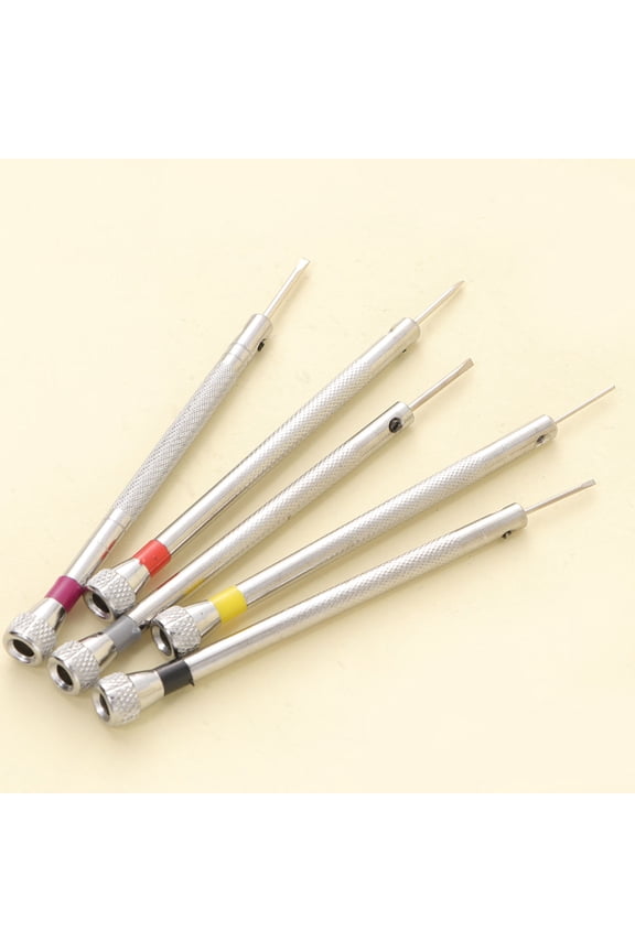 MUSEYA 5pcs Eyewear Repair Kits Metal Watch Screw Driver for Home Repair Back to School