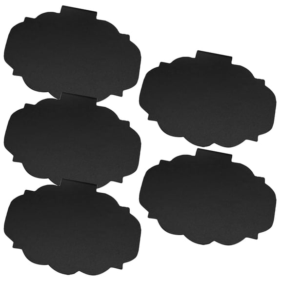 MUSEYA 5pcs Storage Bin Labels Black Plastic Compact Design for Kitchen Use