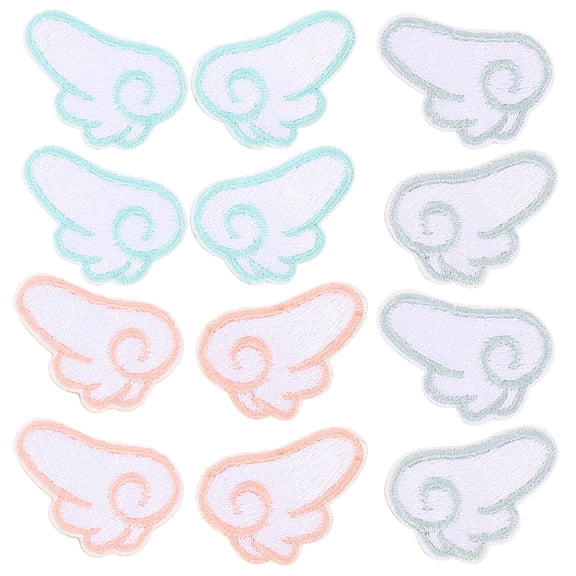 OATIPHO 6 Pairs Self-adhesive Embroidery Patch Set Assorted Color for