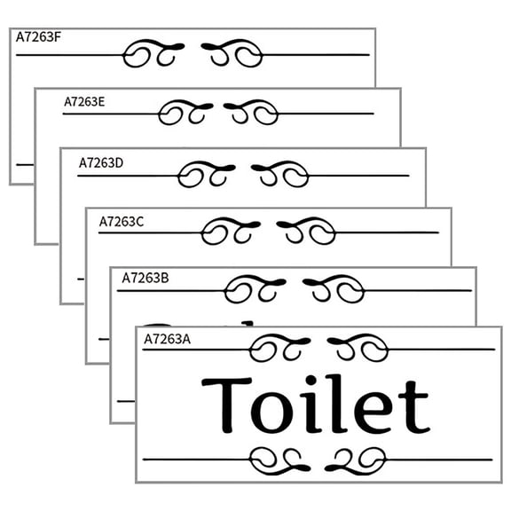 MUSEYA 6 Pcs Clear Visibility Laundry Room Stickers Black Door Signs for Frequent Decor Changers