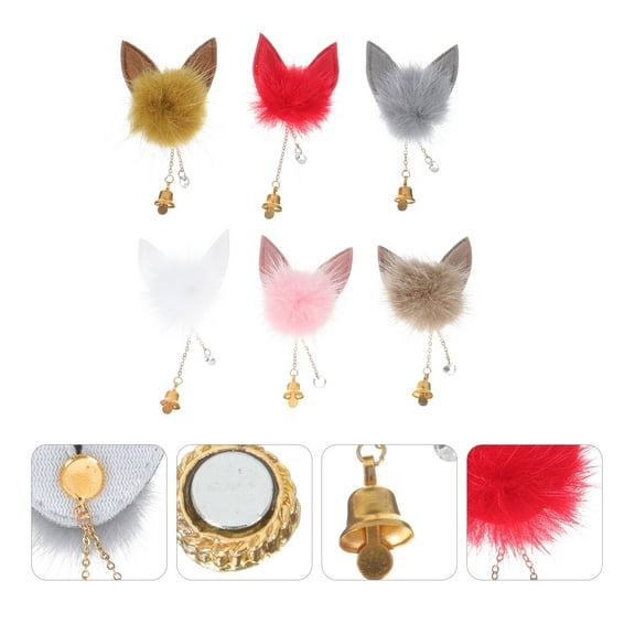 MUSEYA 6 Pcs Strong Suction Nail Magnet Cat Ear Nail Accessories Assorted Color for Women