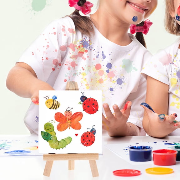 OATIPHO 6 Sets Crafted Diy Mini Easel For Painting Tools Wood Color