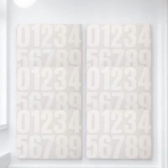 OATIPHO 6 Sheets Number Label Stickers Adhesive Stickers for Trash Can White Waterproof Material