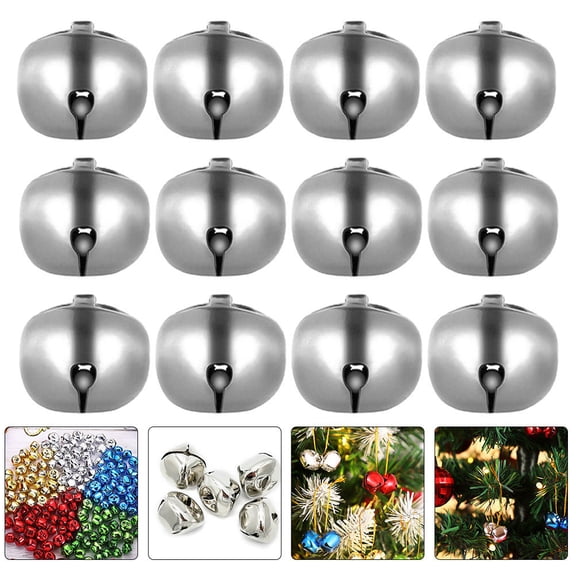 OATIPHO 60Pcs Compact Plated Silver Craft Bells Decorative Wear Resistant DIY Supplies