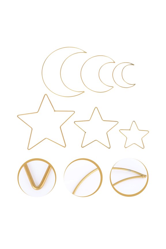 6Pcs Golden Iron Ring Frame for Dreamcatcher Gar DIY Accessories Handmade Decoration