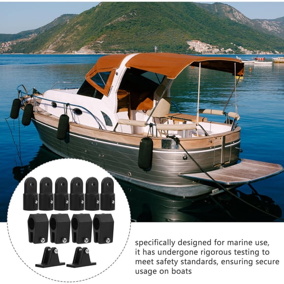 OATIPHO Sturdy Eye End Cap Black Plastic for Yacht Canopy Outdoor Use