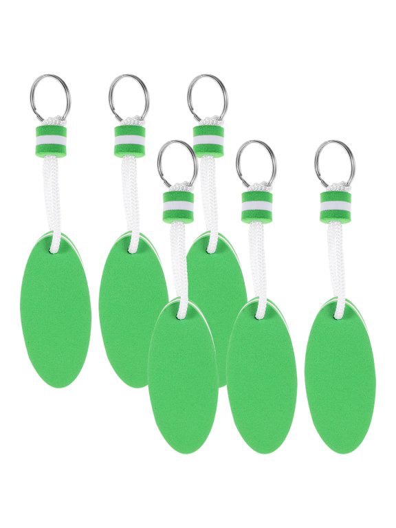 Durable Eva Floating Keychain Green for Boating and Decoration 6Pcs
