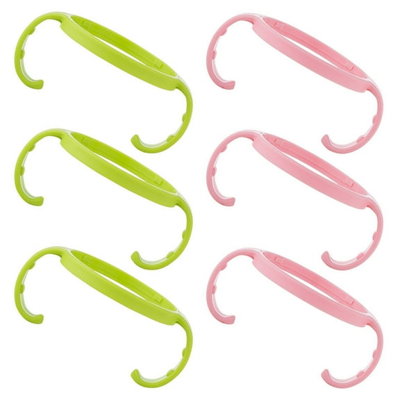 MUSEYA 6Pcs Feeding Bottle Handles Assorted Colors Non Slip Ergonomic Grip for Easy Holding